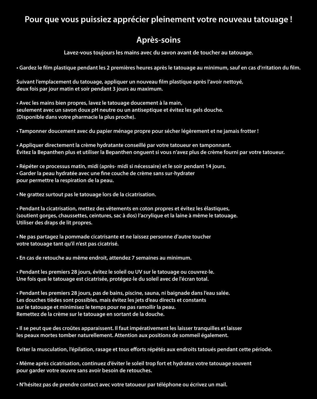 Tattoo aftercare